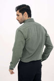 Premium Green Herring Bone Winter Flannel Shirt