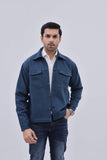 Premium Blue Textured Men Jacket