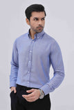 Sheen Blue with Contrast line Button Down Shirt