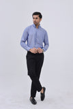 Sheen Blue with Contrast line Button Down Shirt