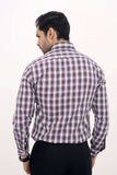 Purple Checkered Button Down Shirt
