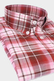 Premium Brick Red Checkered Shirt