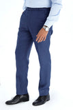 Premium Blue Textured Dress Pant