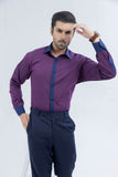 Premium Blue Contrast Collars with Contrast Lining Shirt