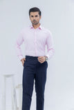 Premium Light Pink Textured Line Shirt
