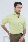 Light Green Herring Bone Pattern Cutaway Collar Shirt