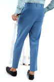 Premium Pastel Blue Textured Dress Pant