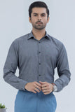 Premium Dark Grey textured Formal Shirt