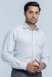 Light Grey Textured Formal Shirt