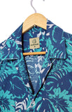 Premium Blue Tropical Hawaiian Shirt and Short