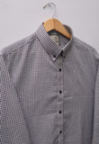 Small White Black Checkered Button Down Shirt